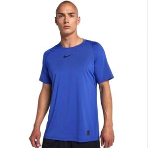 Nike Pro Men’s Short Sleeve Shirt Blue Royal Slim Fit M